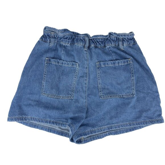 WOMANCE Denimβ Cotton Jeans Elastic waist Belt loop Shorts sz L - Picture 5 of 5